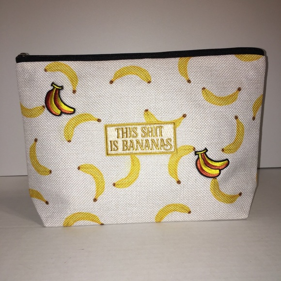 Funny Banana Print Zippered Pouch/Makeup Bag - Picture 1 of 8